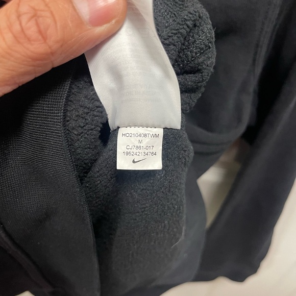 Nike Black Hoodie with Neon Green and Silver Accents - Picture 7 of 7